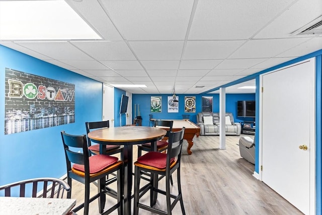 1380 Newman Ave, Seekonk, MA 02771 - dining area with a drop ceiling and wood finished floors