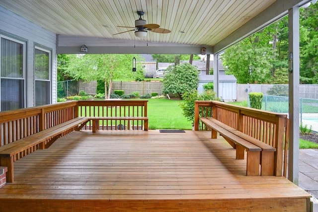 110 Mayflower Ridge Dr, Wareham, MA 02571 - deck with a ceiling fan