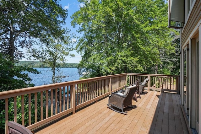 94 S Shore Rd, Burrillville, RI 02859 - wooden deck with a water view