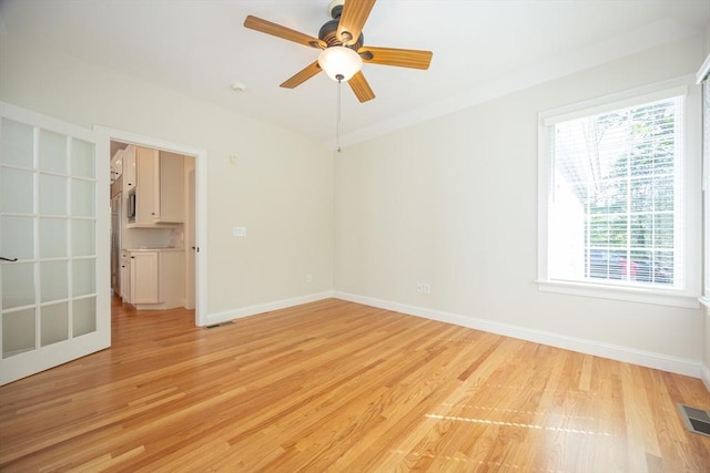2 Pine Ridge Ln, Mattapoisett, MA 02739 - spare room featuring light wood-type flooring, baseboards, and ceiling fan