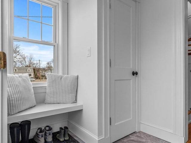 mudroom featuring baseboards