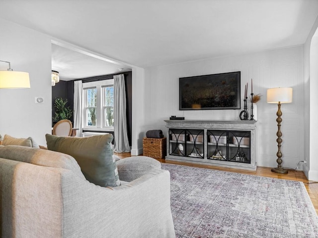 living room featuring wood finished floors