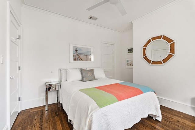 17 Atlantic St, Boston, MA 02127 - bedroom featuring wood finished floors, crown molding, baseboards, and ceiling fan