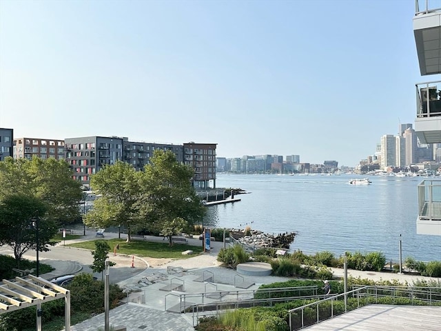 view of water feature