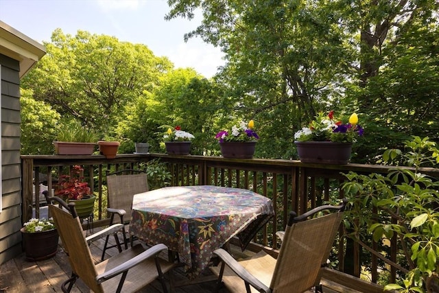 51 Naples, Brookline, MA 02446 - wooden terrace with outdoor dining space