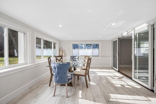 view of dining room