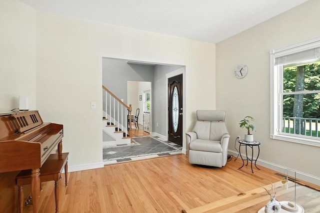 19 Hawthorn Rd, Amherst, MA 01002 - living area featuring wood finished floors and stairway