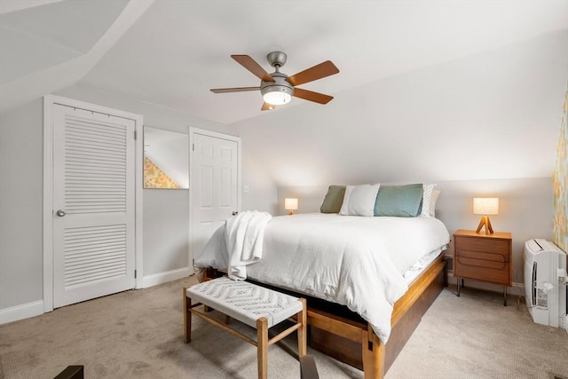 99 Edgehill Rd, Norwood, MA 02062 - carpeted bedroom with vaulted ceiling and ceiling fan