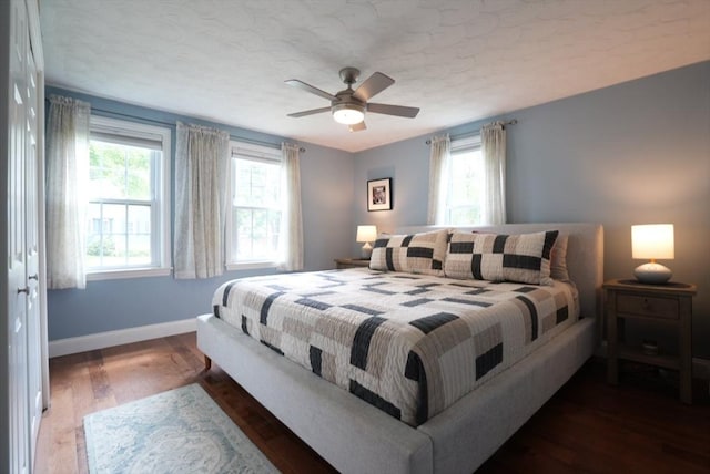 99 Edgehill Rd, Norwood, MA 02062 - bedroom featuring wood finished floors, ceiling fan, and a textured ceiling