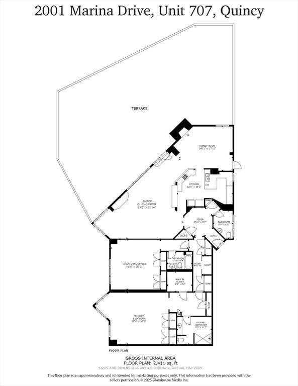 2001 Marina Dr Unit 707, Quincy, MA 02171 - room layout