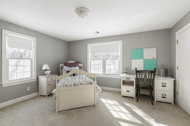 view of carpeted bedroom