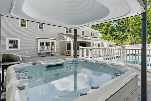 290 Lyman Rd, Milton, MA 02186 - view of swimming pool with a hot tub