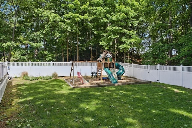 290 Lyman Rd, Milton, MA 02186 - view of yard featuring a playground and view of scattered trees