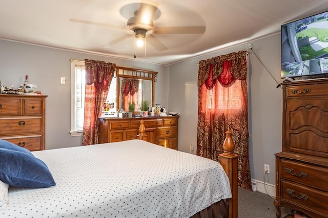 101 Primrose St, Fall River, MA 02720 - carpeted bedroom featuring a ceiling fan