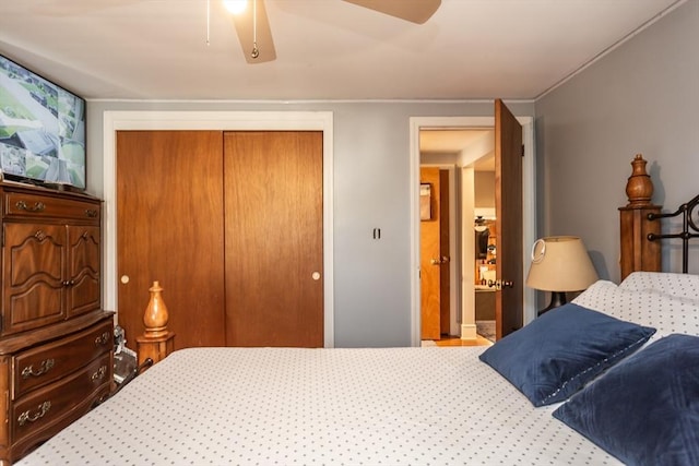 101 Primrose St, Fall River, MA 02720 - bedroom with a closet, carpet floors, and ceiling fan