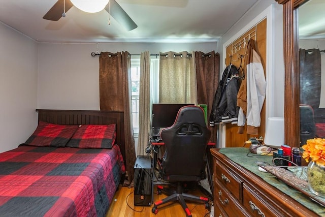 101 Primrose St, Fall River, MA 02720 - bedroom featuring wood finished floors and a ceiling fan