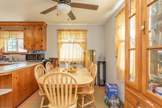 101 Primrose St, Fall River, MA 02720 - dining room with ceiling fan and light wood-style flooring