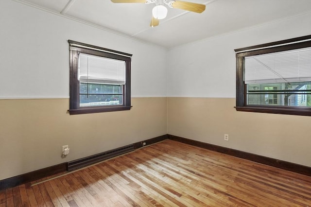 3 Cranberry Meadow Shore Rd, Charlton, MA 01507 - unfurnished room featuring wood-type flooring, a ceiling fan, and ornamental molding