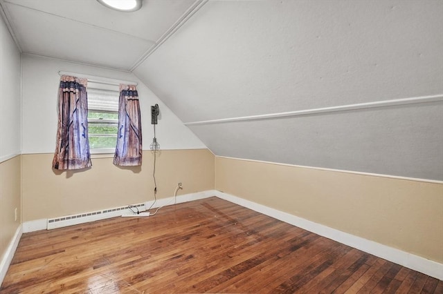 3 Cranberry Meadow Shore Rd, Charlton, MA 01507 - bonus room with a baseboard heating unit, lofted ceiling, and wood-type flooring
