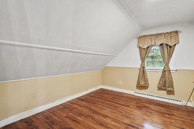 3 Cranberry Meadow Shore Rd, Charlton, MA 01507 - bonus room featuring a baseboard radiator, hardwood / wood-style flooring, and lofted ceiling