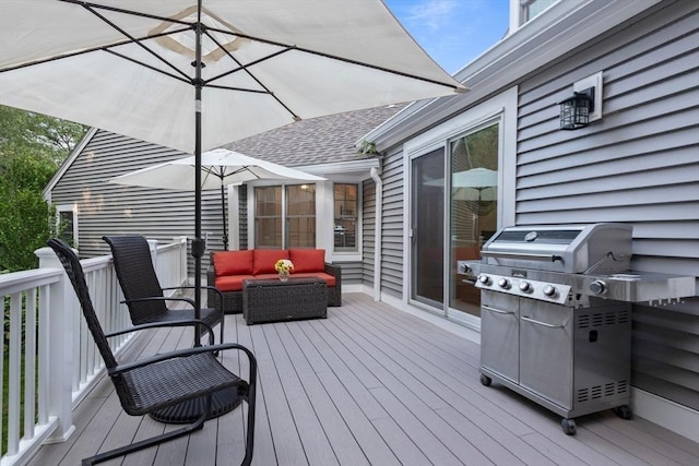 74 Hidden Bay Dr Unit 74, Dartmouth, MA 02748 - deck featuring an outdoor living space and area for grilling