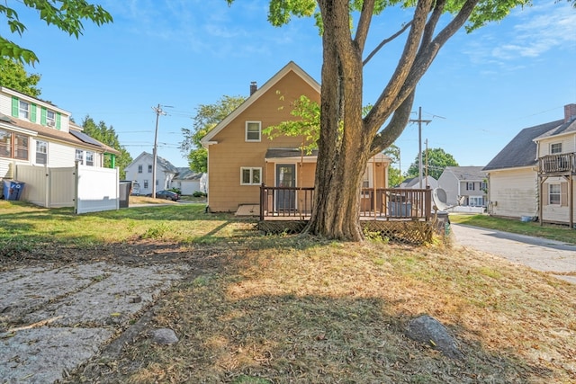 exterior space with a wooden deck