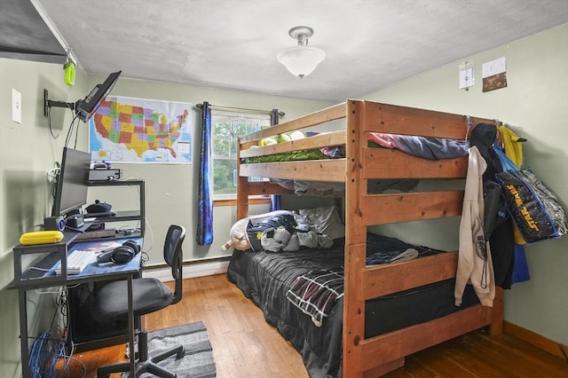 6 Batten St, Webster, MA 01570 - bedroom with hardwood / wood-style floors, a desk, and baseboards