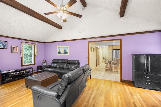 89 Gray St, North Andover, MA 01845 - living room featuring light wood-style flooring, a ceiling fan, and a textured ceiling