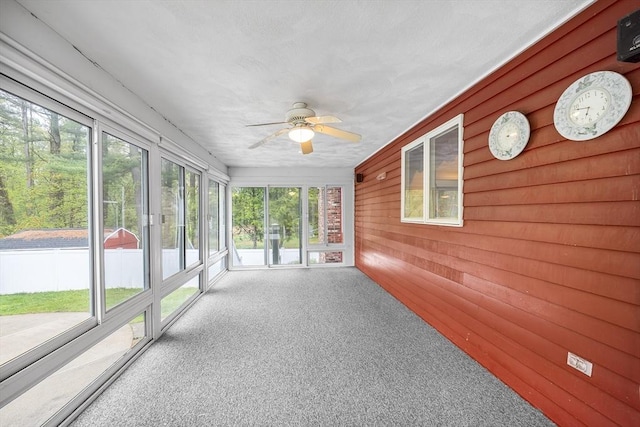 89 Gray St, North Andover, MA 01845 - unfurnished sunroom featuring a ceiling fan and healthy amount of natural light