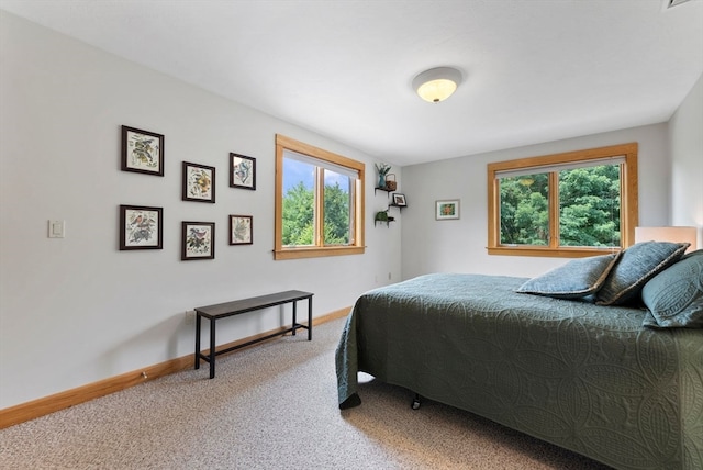 view of carpeted bedroom