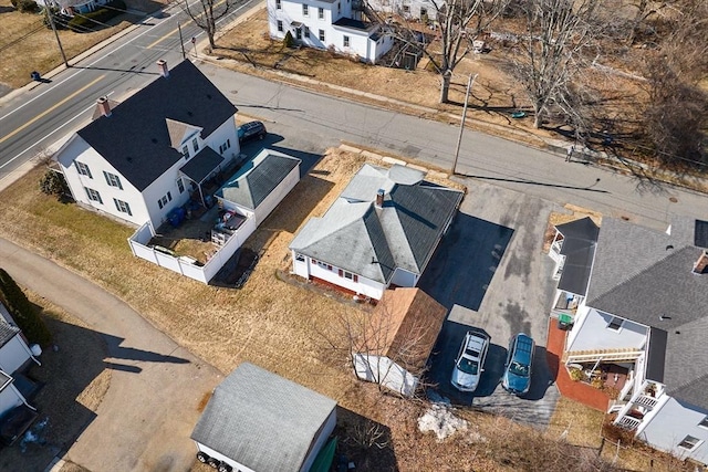 aerial view with a residential view