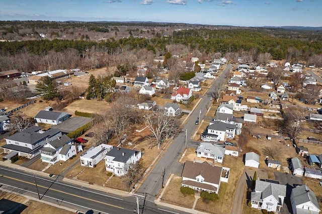 birds eye view of property with a residential view