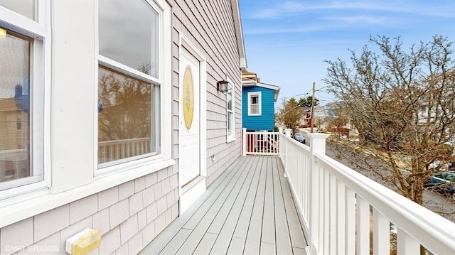 view of wooden deck