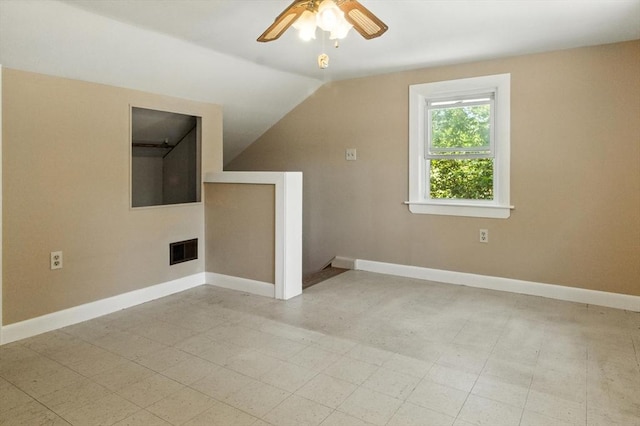 14 Doris Dr, Abington, MA 02351 - additional living space with a ceiling fan and vaulted ceiling