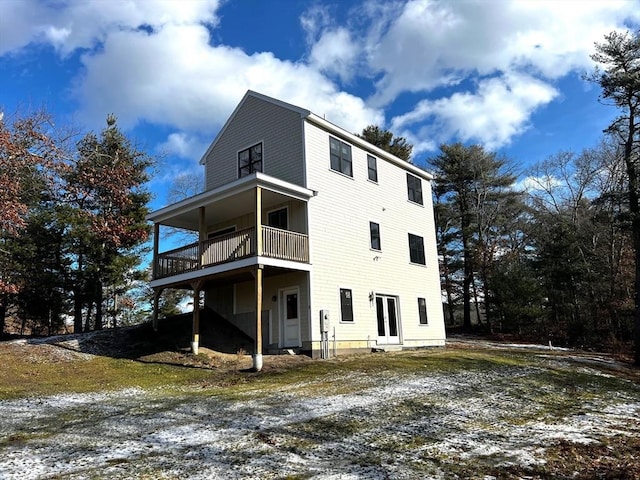 exterior space with a balcony