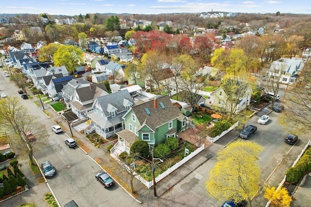 aerial view featuring a residential view
