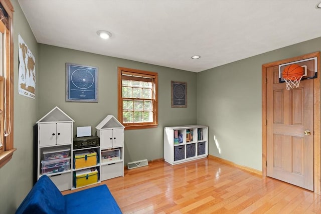 6 2nd Ave, Wilmington, MA 01887 - recreation room with light wood-type flooring, baseboards, and recessed lighting