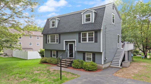 6 2nd Ave, Wilmington, MA 01887 - view of front facade with stairs and a shingled roof