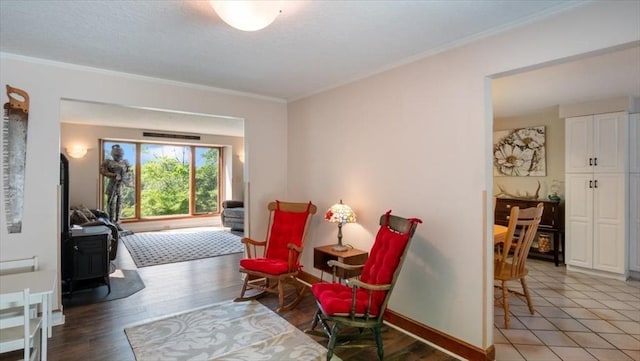 28 Philmart Dr, New Ipswich, NH 03071 - living area with ornamental molding and light wood-type flooring