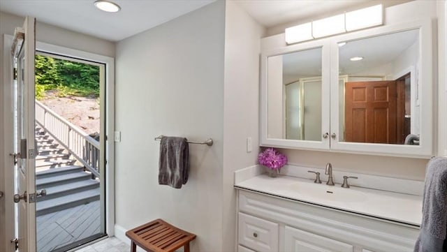 28 Philmart Dr, New Ipswich, NH 03071 - bathroom with vanity and recessed lighting