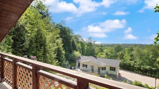 28 Philmart Dr, New Ipswich, NH 03071 - balcony featuring a forest view