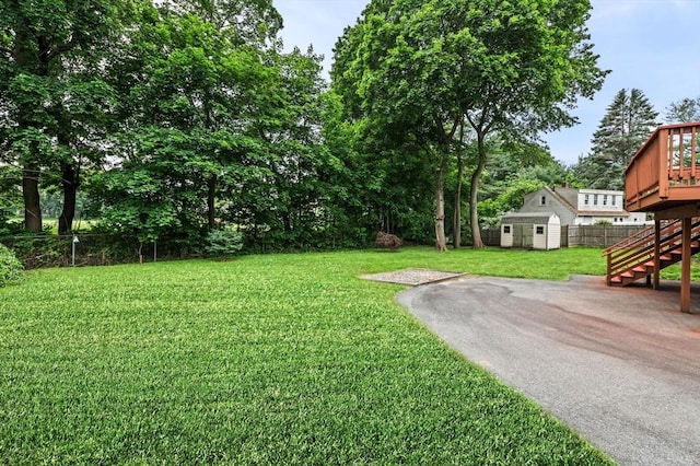 7 Beaver St, Beverly, MA 01915 - view of yard featuring stairway and a wooden deck