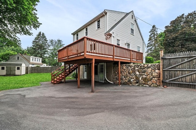 7 Beaver St, Beverly, MA 01915 - back of house featuring a deck, stairs, and a patio