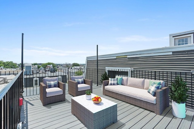 174 W 7th St Three, Unit Three, Boston, MA 02127 - wooden deck with outdoor lounge area
