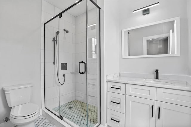 174 W 7th St Three, Unit Three, Boston, MA 02127 - bathroom featuring toilet, vanity, and a shower stall