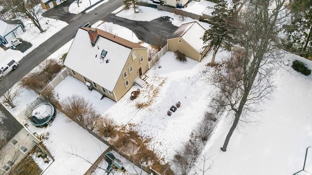 view of snowy aerial view