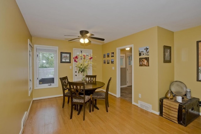 115 Carnavon Cir, Springfield, MA 01109 - dining space with ceiling fan and light wood-type flooring