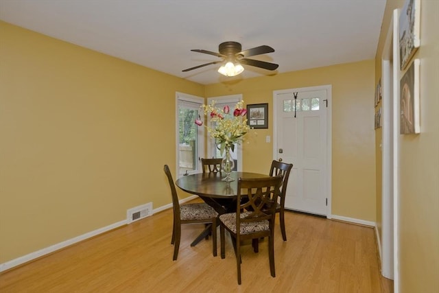 115 Carnavon Cir, Springfield, MA 01109 - dining room featuring light wood finished floors and a ceiling fan