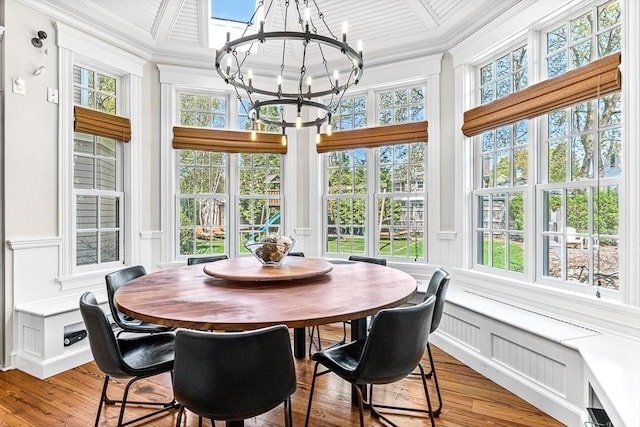 25 Wedgemere Ave, Winchester, MA 01890 - sunroom with a chandelier, plenty of natural light, and french doors