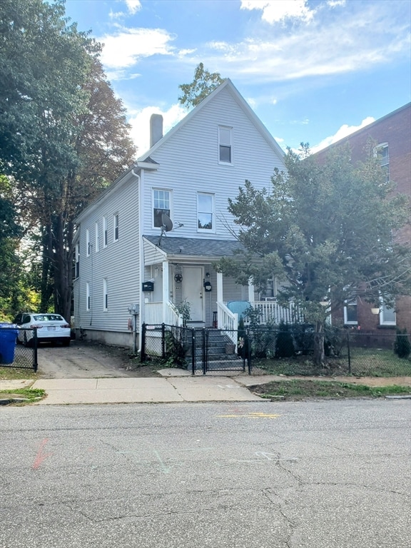 view of front of property with a porch